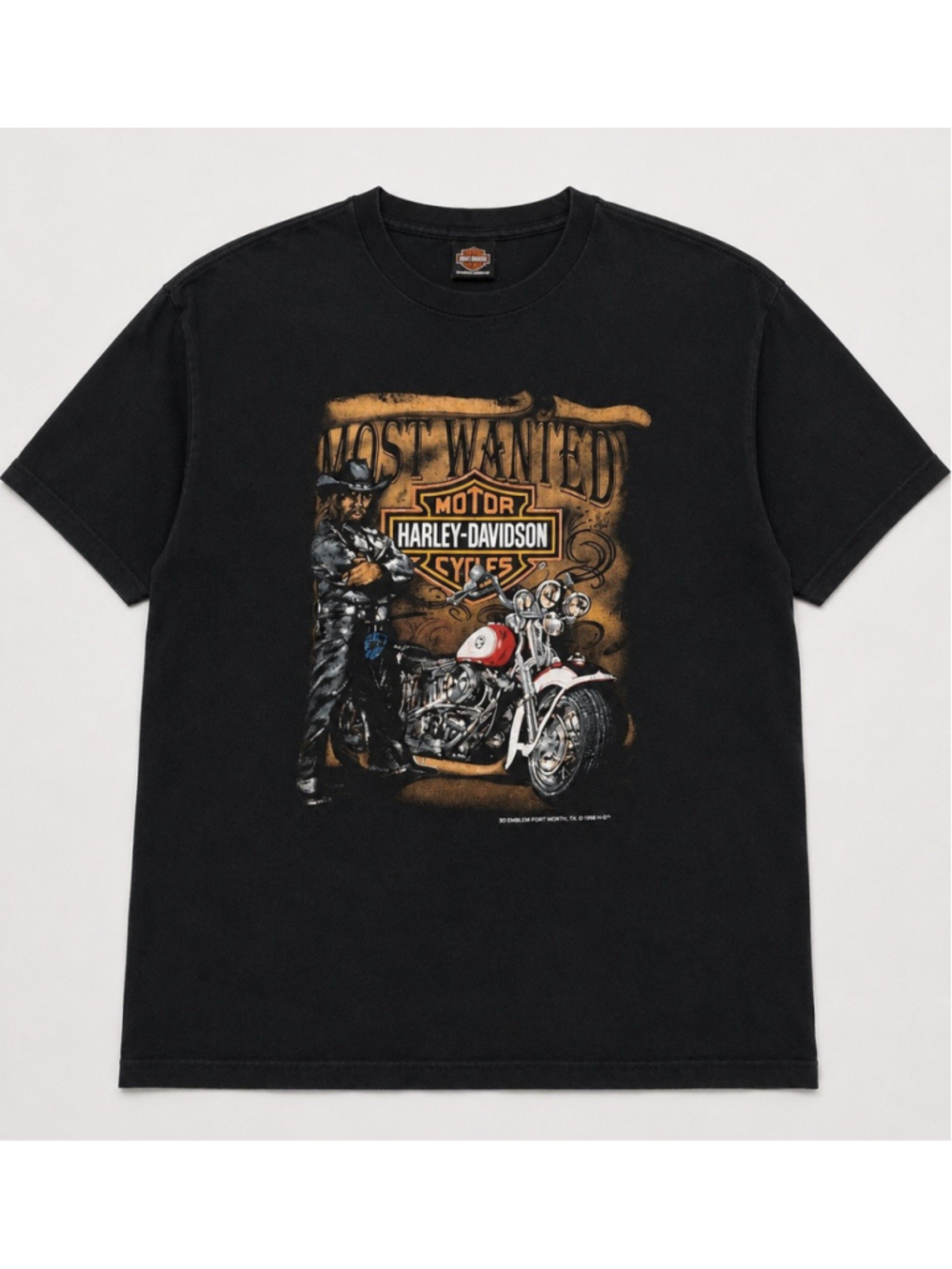 Vintage Harley Davidson Sturgis 1992 Tee Black Hills Rally Most Wanted Men’s XL